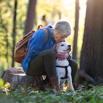 senior with dog hiking understanding annuities louisville ky evansville il