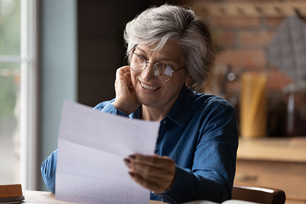 senior woman paperwork annuity for retirement louisville ky evansville il american principal